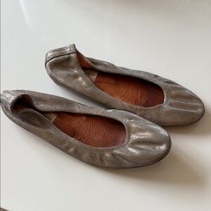 Lanvin Shimmering Gold Flats